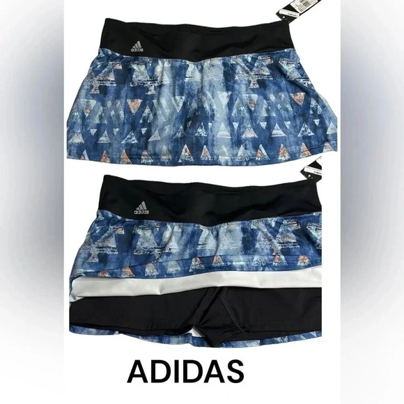 Adidas blue Skort,NEW ,women large,activewear , tennis,pickleball, resort wear. - Picture 1 of 12